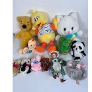 Vintage‎ Plush Stuffed Animals Lot Big Bird Russ Amtoy Dakin Hallmark